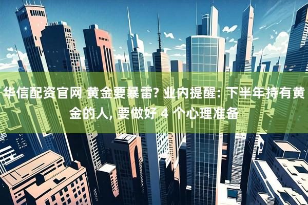 华信配资官网 黄金要暴雷? 业内提醒: 下半年持有黄金的人, 要做好 4 个心理准备